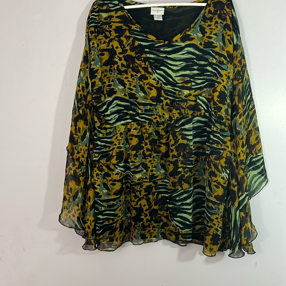 Vintage Jaclyn Smith, 2X, lined sheer top